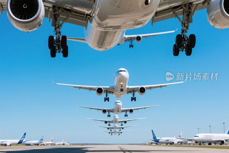 机场飞机起飞场景