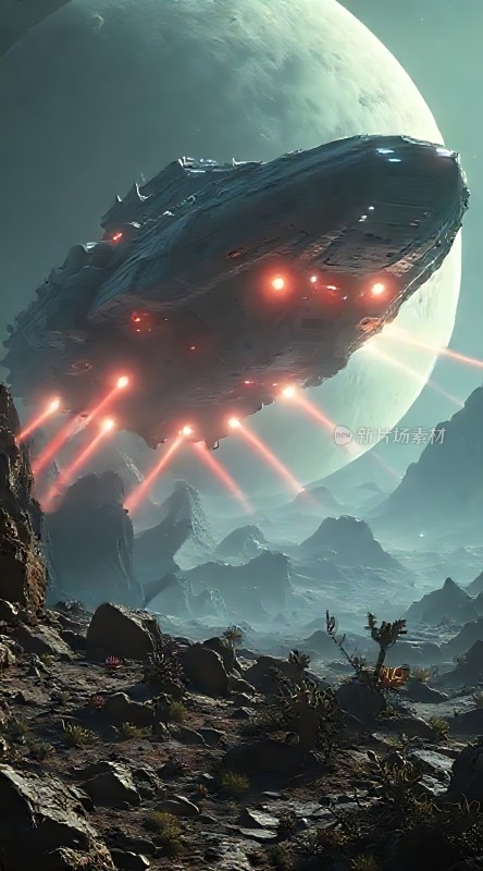 太空探索星际飞船与神秘星球