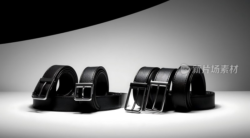 黑色皮带展示简约时尚质感十足