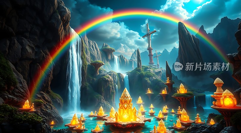 彩虹下的神秘岛屿