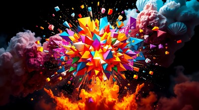 五彩斑斓的几何爆炸