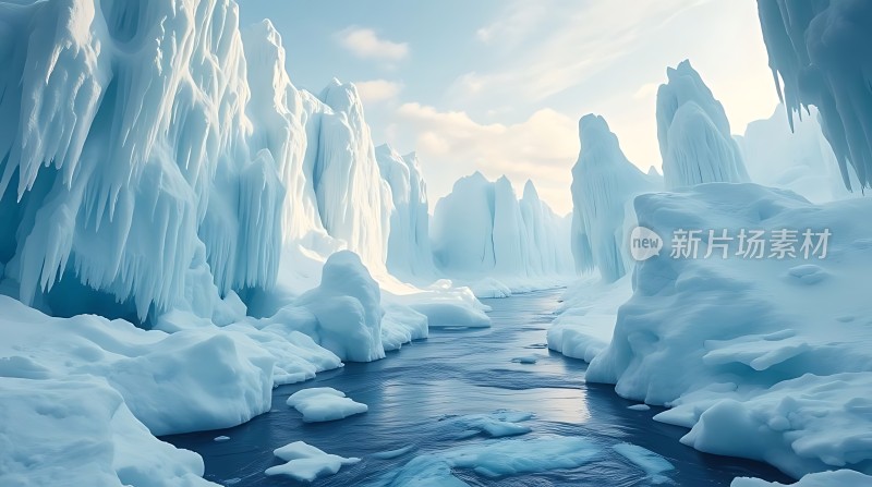 冰封峡谷雪原秘境