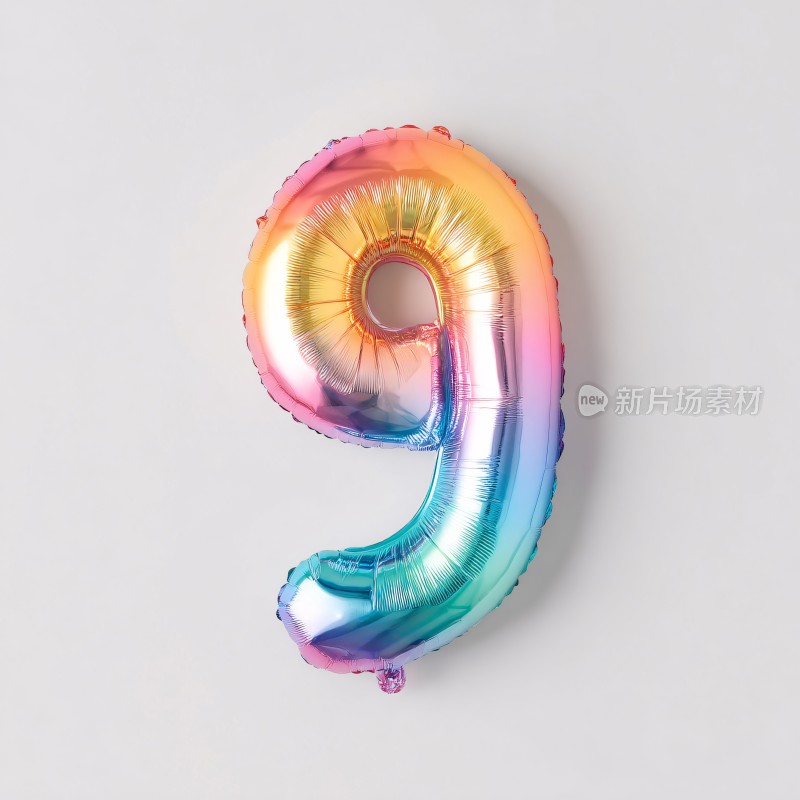 彩色数字铝膜气球