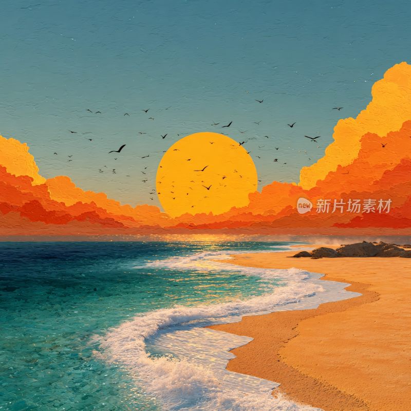 海边日落唯美景象