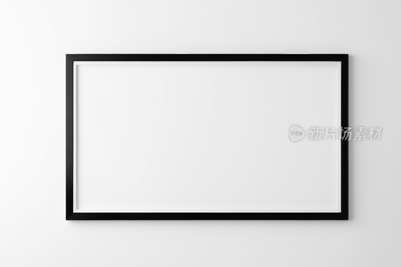 白色墙上的黑色空白相框文字剪贴高清图片