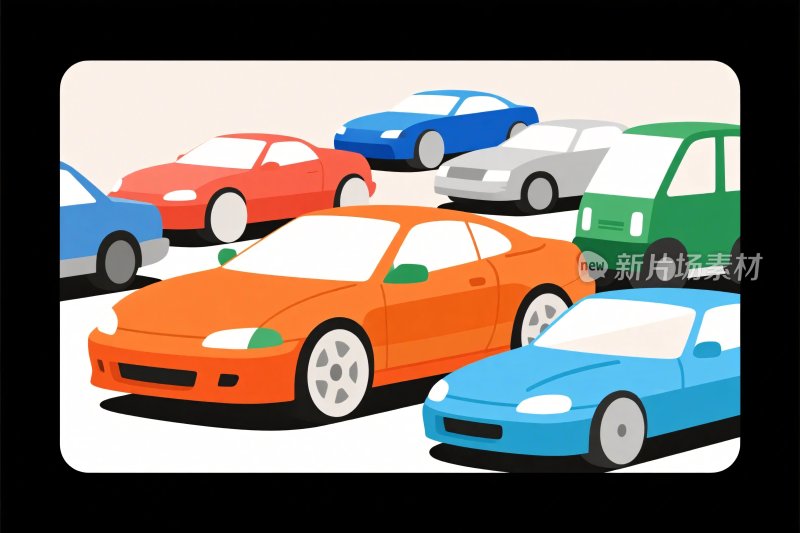 多彩汽车插画集合