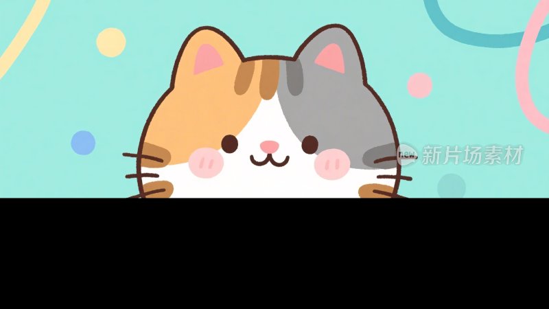 卡通三色猫咪插画