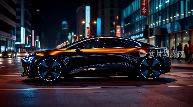 都市夜幕下的未来座驾