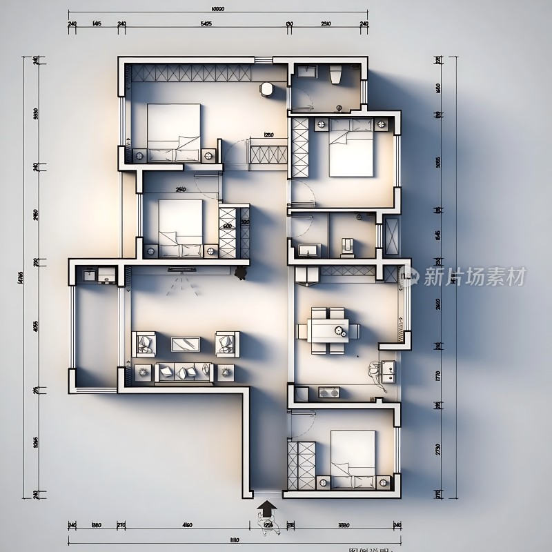 现代家居设计宽敞明亮的空间布局