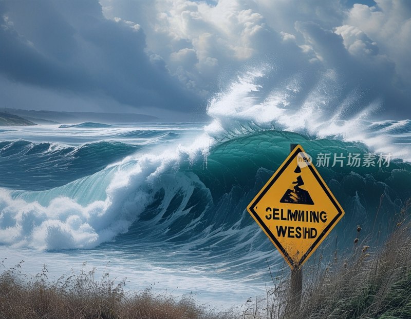 海浪警告标志
