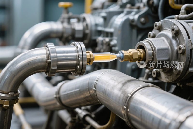 工业管道设备特写