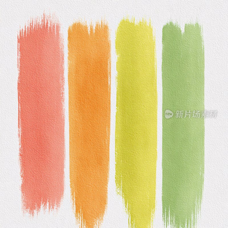 彩色水彩笔触图案