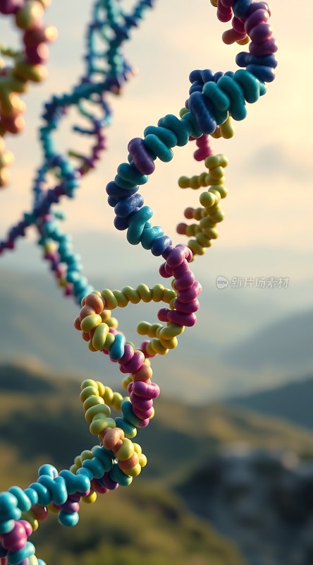 多彩DNA螺旋结构