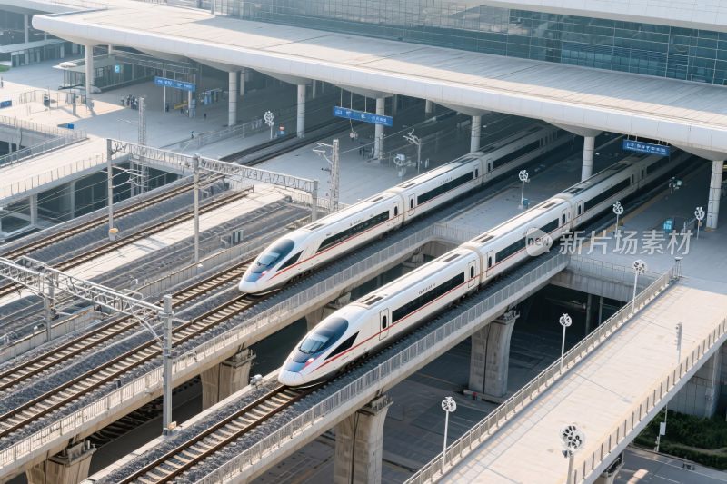 高铁站台列车场景图