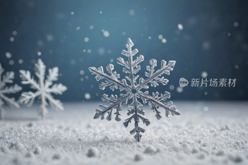 雪地里有雪片高清背景图片