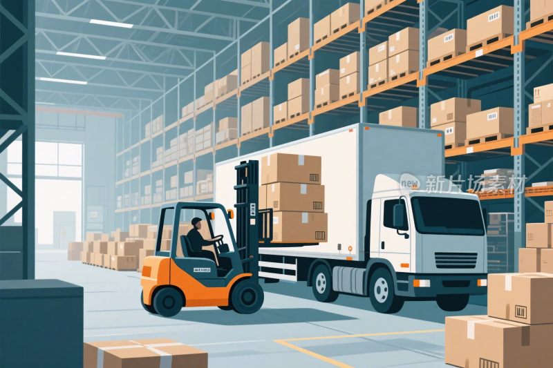 仓库叉车运输场景