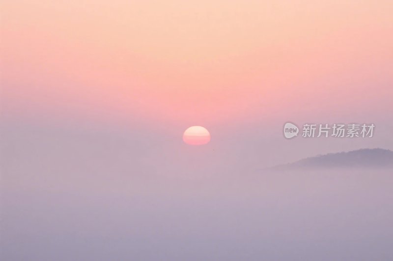 晨雾太阳风景