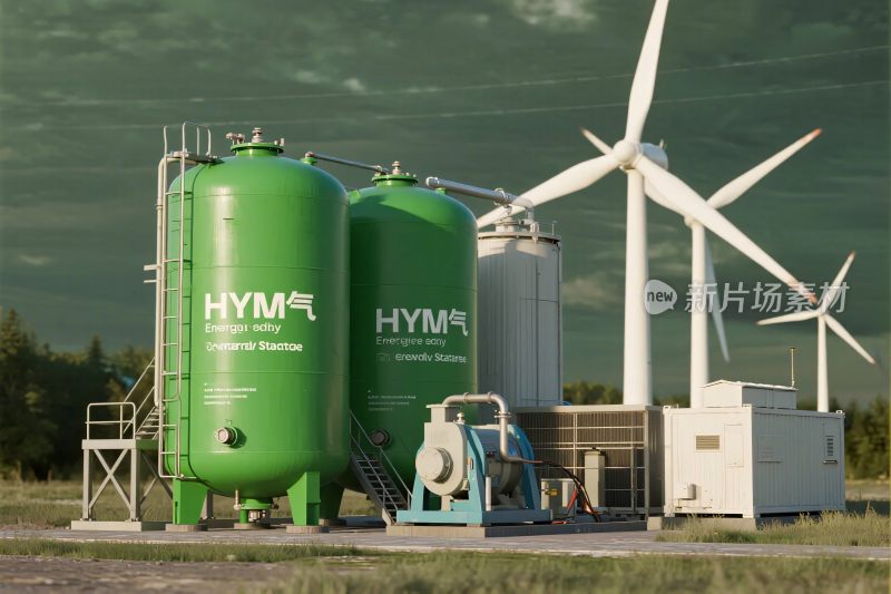 工业能源设施与风力发电场景