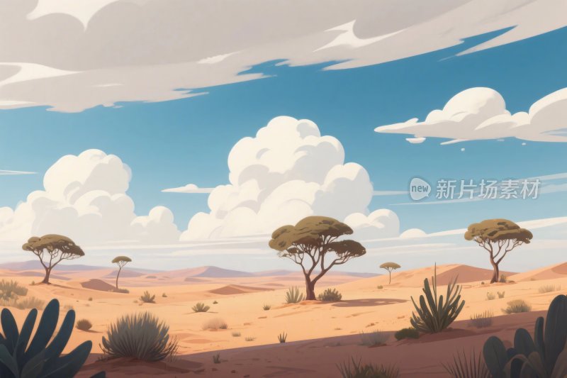 沙漠风景插画