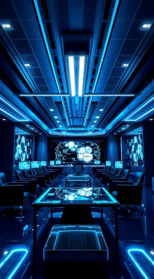 科技感会议室未来主义风格