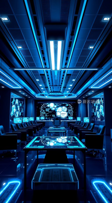 科技感会议室未来主义风格