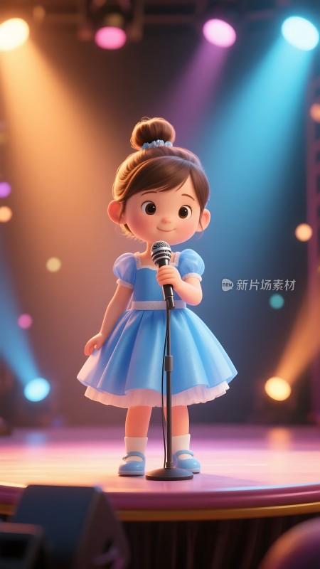 舞台上的小女孩