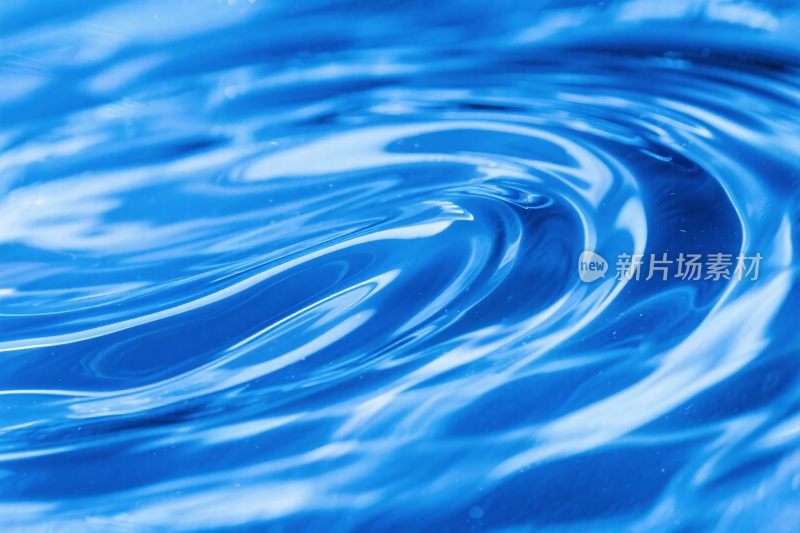 蓝色水波纹理画面