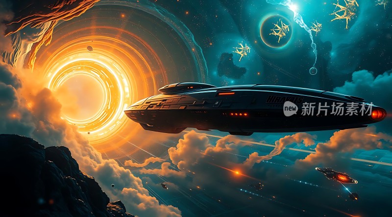 星际穿越宇宙飞船探索未知领域