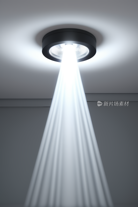 房间天花板上闪烁着光芒特写高清图片