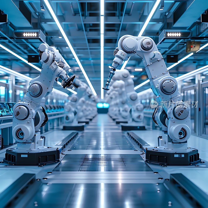 智能工厂机器人生产线高效运作