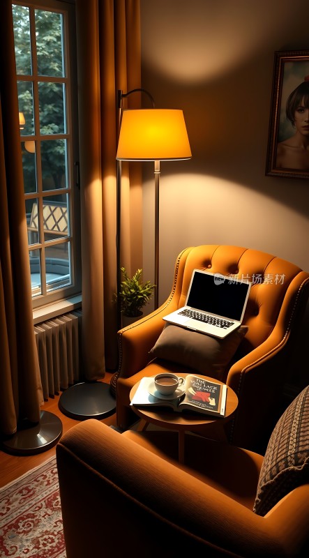 温馨角落舒适阅读时光