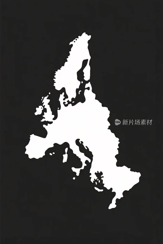 黑白大陆轮廓图