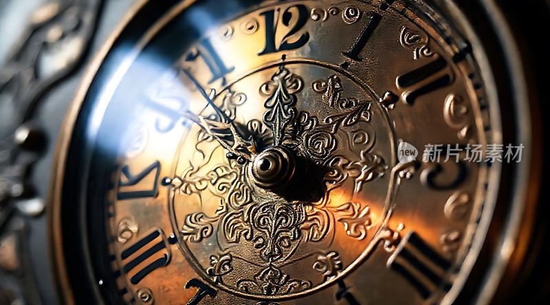 古铜色时钟表盘