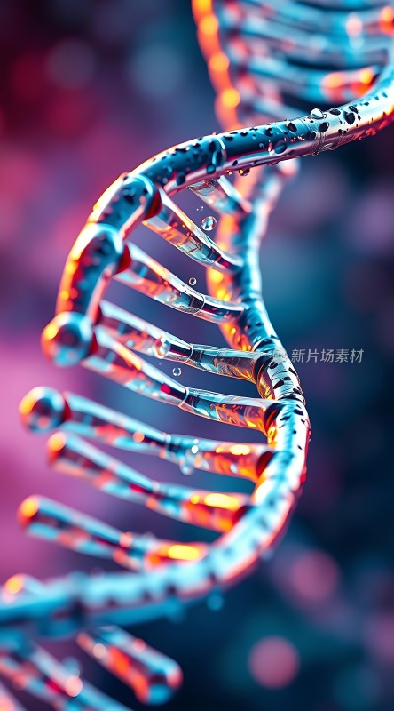 蓝色DNA螺旋结构