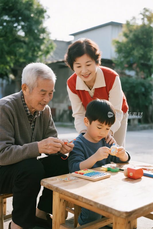 家庭互动温馨场景