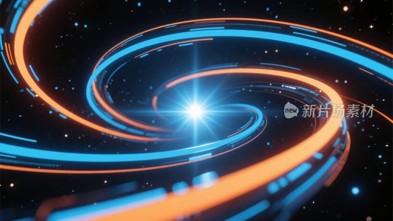 炫彩光效螺旋星空背景图