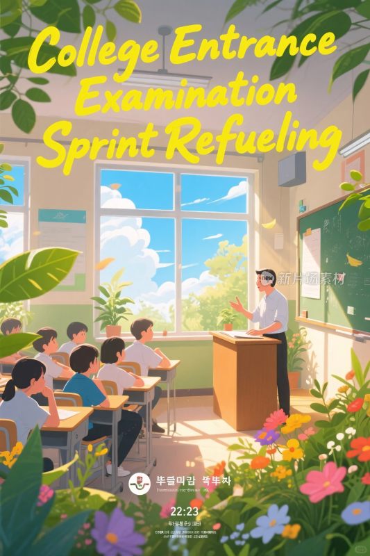 大学升学考试冲刺插画