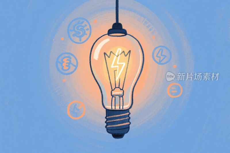 灯泡创意插画