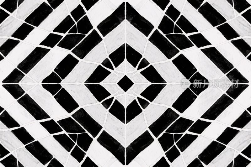 黑白对称艺术图案