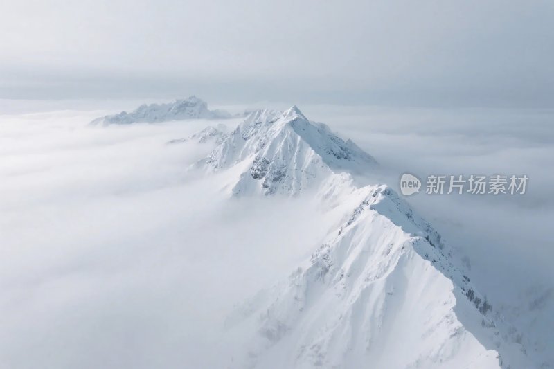 雪山云海景观图