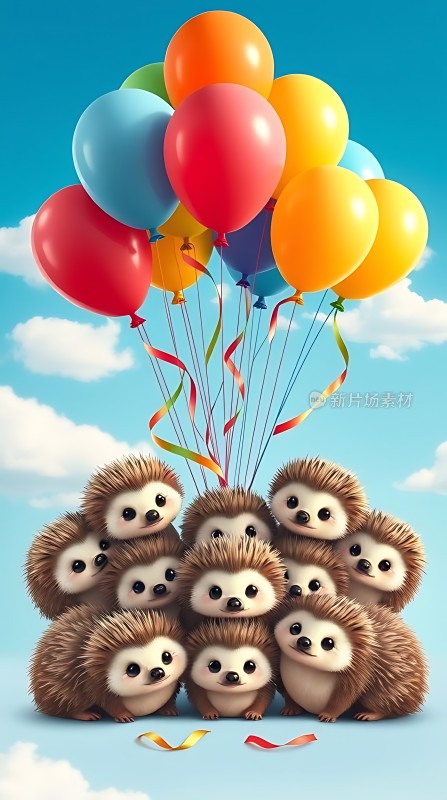 气球小刺猬