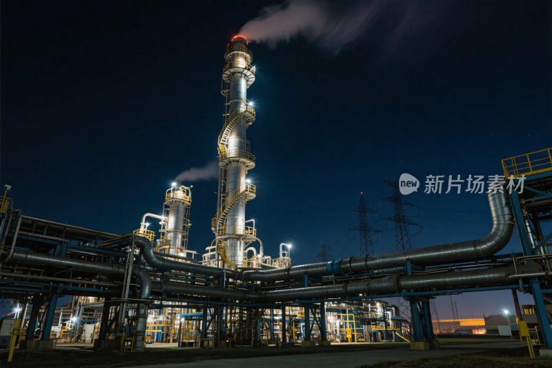 工业设施夜间景观