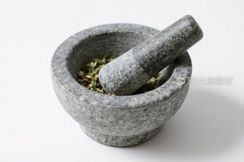 研钵与杵及草本