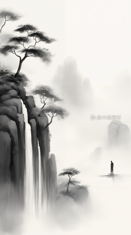 水墨山水画