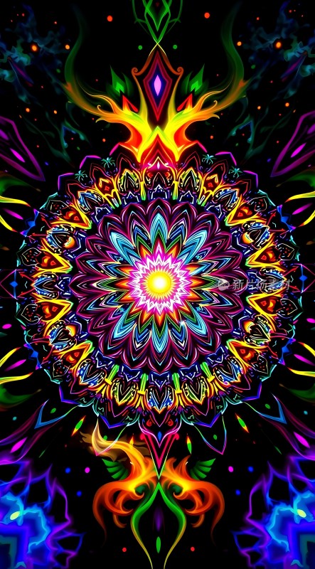 五彩斑斓曼陀罗