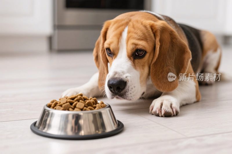 比格犬吃宠物碗