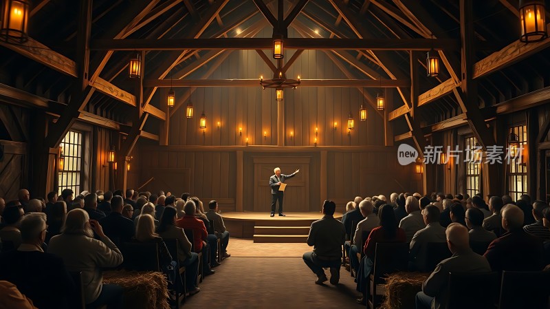 教堂演讲现场