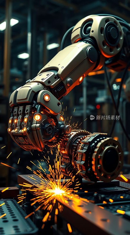 机械臂焊接火花四溅