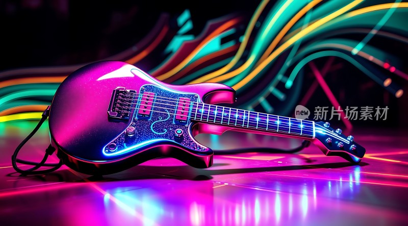 霓虹吉他炫彩舞台