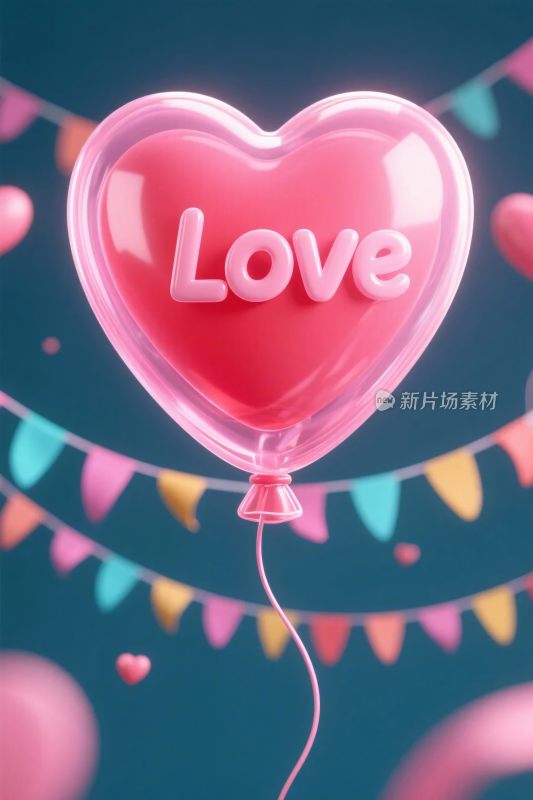 心形爱心气球插画